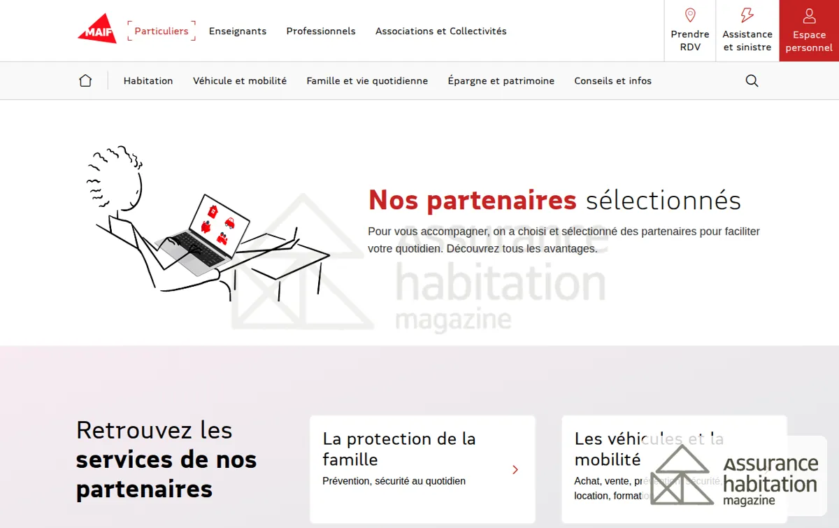 Capture : Nos partenaires sélectionnés - MAIF